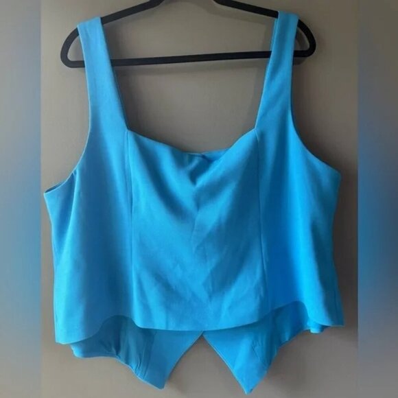 NWT Skies are blue curvy, size 2X, bright blue vest, thick strap, waist coat - Picture 3 of 6